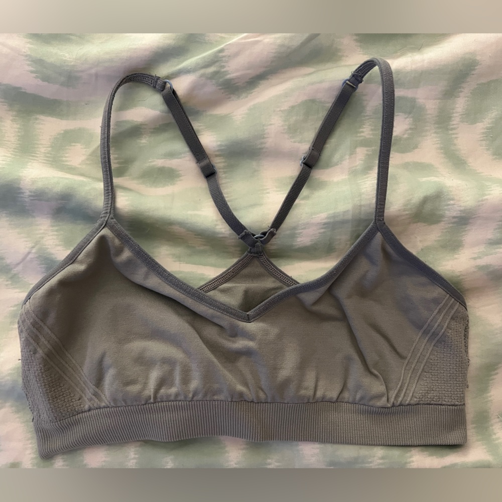 Victorias Secret PINK Unlined Racerback Lounge Yoga Bralette Bra Small Gray